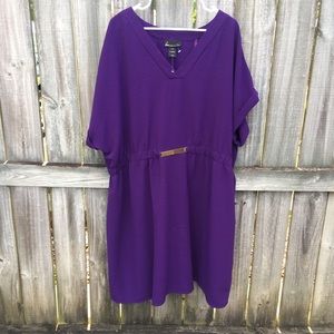 Lane Bryant Plus 26/28 Purple Empire waist dress